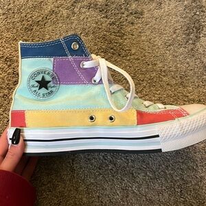 Multicolored Platform Converse!